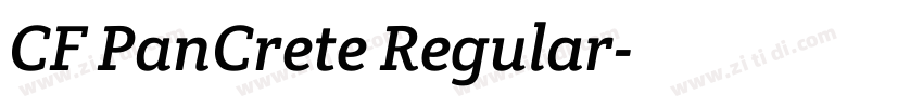 CF PanCrete Regular字体转换
